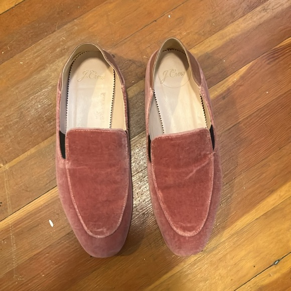 J Crew Pink Velvet Loafers - Picture 2 of 14